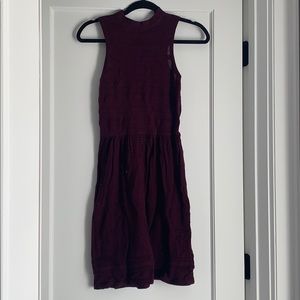 Maroon sweater dress